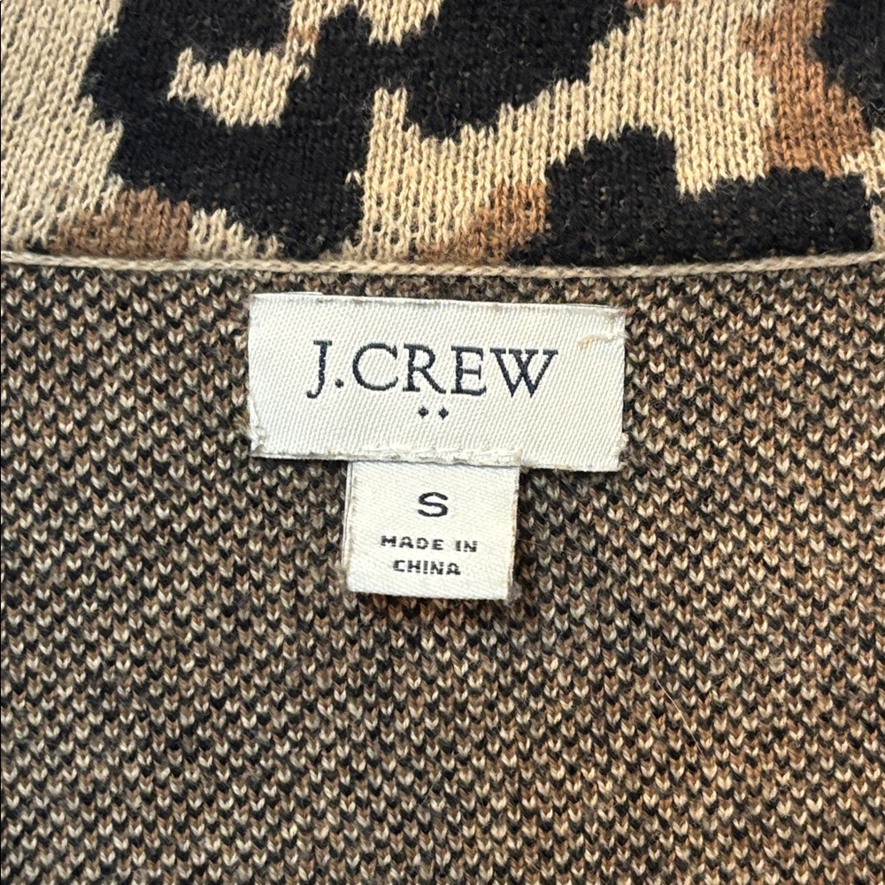 J. Crew Animal Print Blazer in Black and Tan - Picture 3 of 6